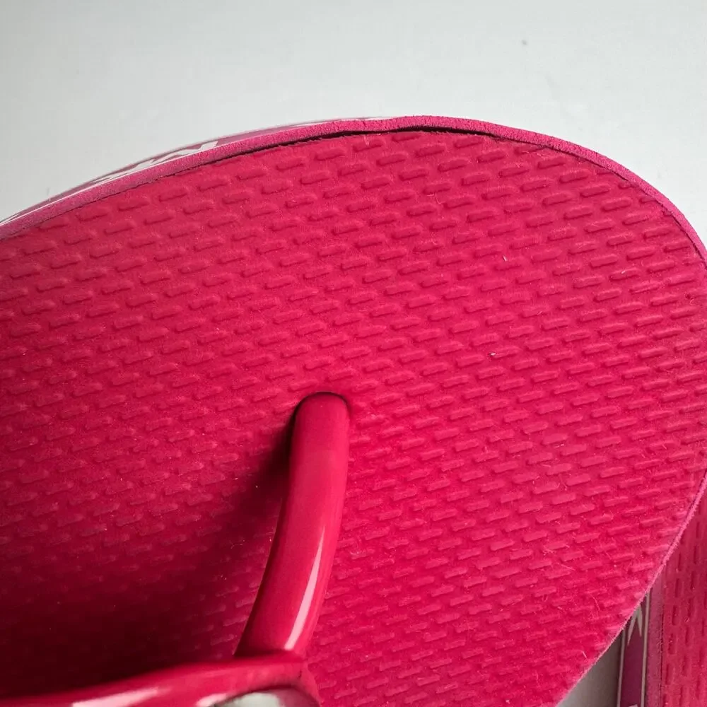 Michael Kors MK Pink Platform Flip Flops Rubber Thong Sandals Women’s No Size